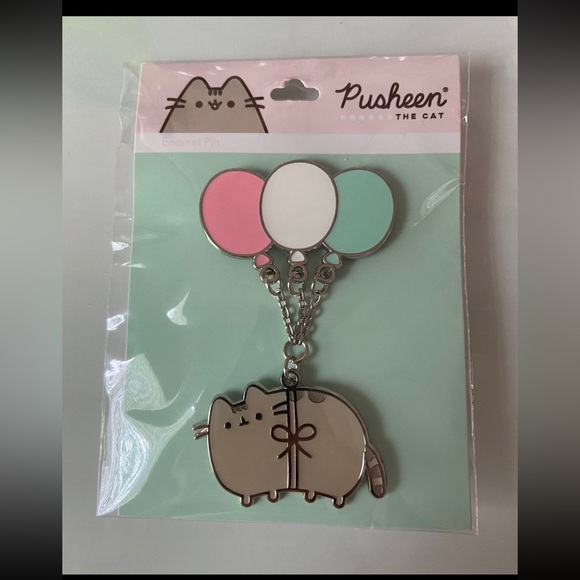 Pusheen Other - Pusheen the Cat Balloon Enamel Pin Chain Design Culturefly 2022 NIP